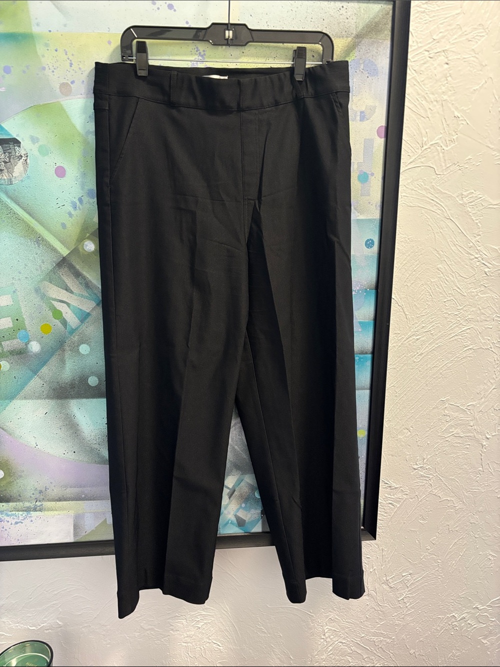 Sara Campbell Black Straight-Leg Dress Pants